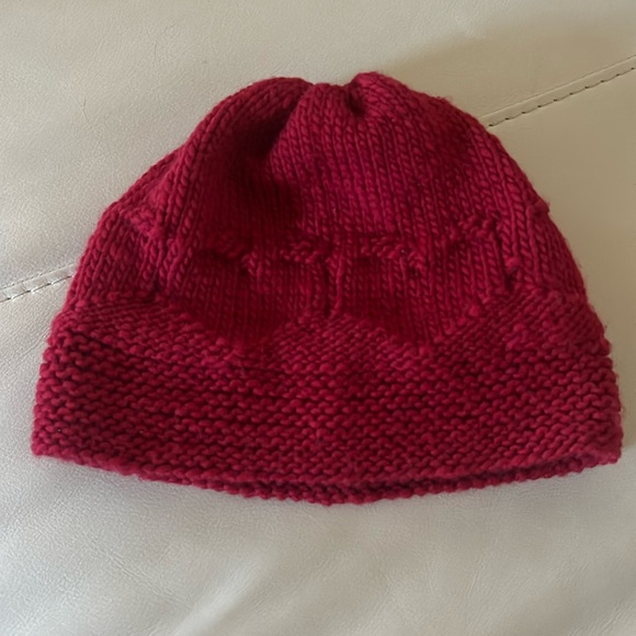 Handmade Crochet Red Heart Beanie - Picture 1 of 4